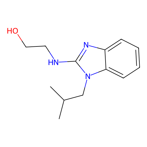 2-((1-isobutyl-1H-benzo[d]imidazol-2-yl)amino)ethanol structure