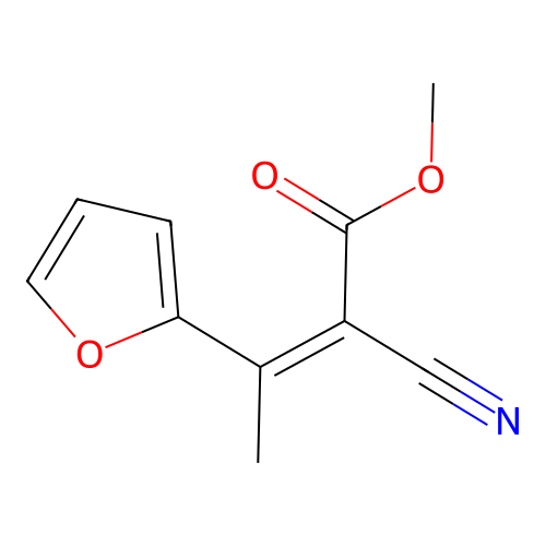 Methyl 2-cyano-3-(furan-2-yl)but-2-enoate structure