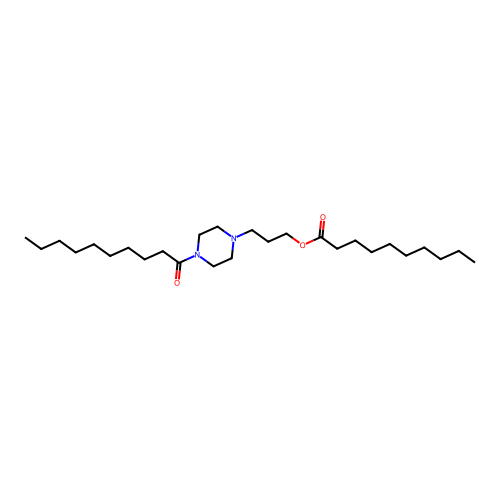 3-(4-Decanoyl-1-piperazinyl)propyl decanoate structure