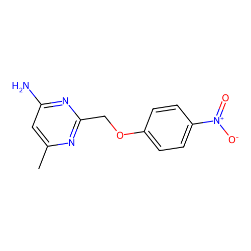 6-Methyl-2-[(4-nitrophenoxy)methyl]-4-pyrimidinamine structure