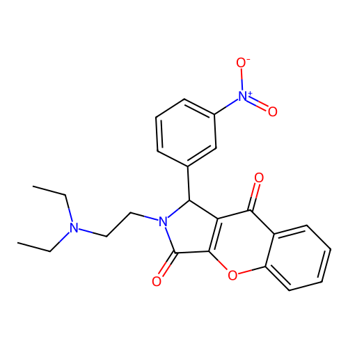 2-(2-(diethylamino)ethyl)-1-(3-nitrophenyl)-1,2-dihydrochromeno[2,3-c]pyrrole-3,9-dione structure