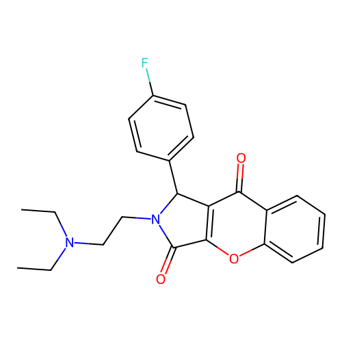 2-(2-(diethylamino)ethyl)-1-(4-fluorophenyl)-1,2-dihydrochromeno[2,3-c]pyrrole-3,9-dione structure