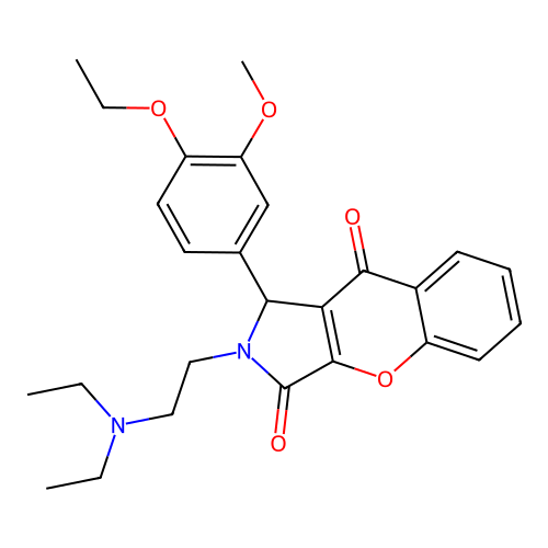 2-(2-diethylaminoethyl)-1-(4-ethoxy-3-methoxyphenyl)-1H-chromeno[2,3-c]pyrrole-3,9-dione structure