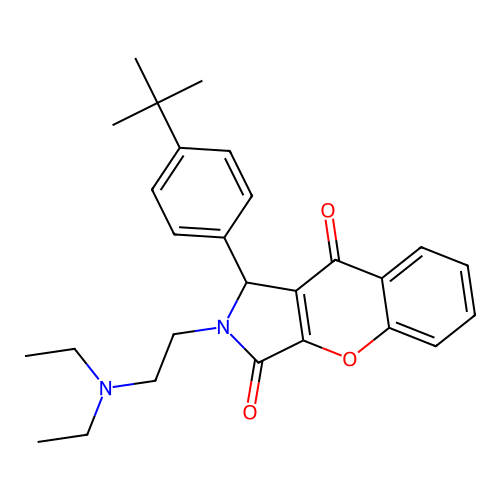 1-(4-tert-butylphenyl)-2-[2-(diethylamino)ethyl]-1,2-dihydrochromeno[2,3-c]pyrrole-3,9-dione structure