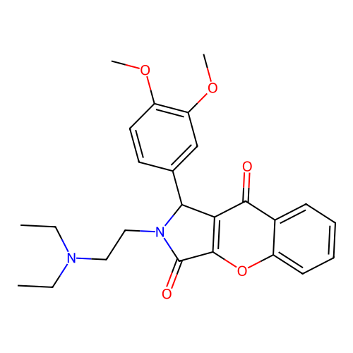 2-[2-(diethylamino)ethyl]-1-(3,4-dimethoxyphenyl)-1,2-dihydrochromeno[2,3-c]pyrrole-3,9-dione structure