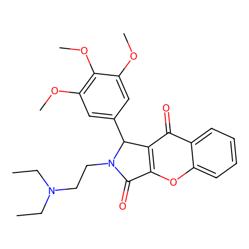 2-(2-diethylaminoethyl)-1-(3,4,5-trimethoxyphenyl)-1H-chromeno[2,3-c]pyrrole-3,9-dione structure