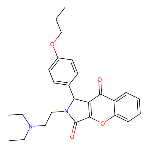 2-(2-(diethylamino)ethyl)-1-(4-propoxyphenyl)-1,2-dihydrochromeno[2,3-c]pyrrole-3,9-dione structure
