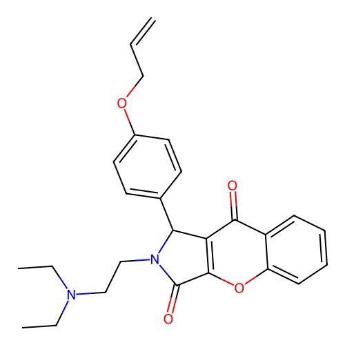 2-(2-diethylaminoethyl)-1-(4-prop-2-enoxyphenyl)-1H-chromeno[2,3-c]pyrrole-3,9-dione structure