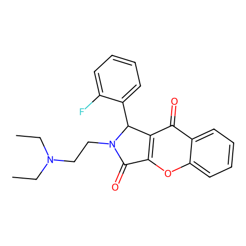 2-(2-(diethylamino)ethyl)-1-(2-fluorophenyl)-1,2-dihydrochromeno[2,3-c]pyrrole-3,9-dione structure