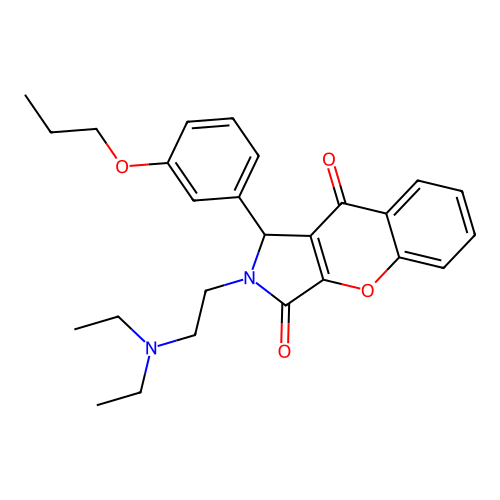 2-(2-(diethylamino)ethyl)-1-(3-propoxyphenyl)-1,2-dihydrochromeno[2,3-c]pyrrole-3,9-dione structure