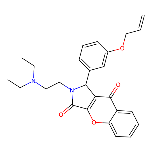 2-(2-diethylaminoethyl)-1-(3-prop-2-enoxyphenyl)-1H-chromeno[2,3-c]pyrrole-3,9-dione structure