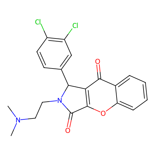 1-(3,4-dichlorophenyl)-2-(2-dimethylaminoethyl)-1H-chromeno[2,3-c]pyrrole-3,9-dione structure