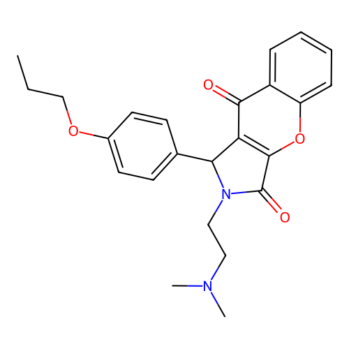 2-(2-dimethylaminoethyl)-1-(4-propoxyphenyl)-1H-chromeno[2,3-c]pyrrole-3,9-dione structure