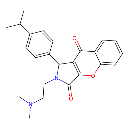 2-(2-dimethylaminoethyl)-1-(4-propan-2-ylphenyl)-1H-chromeno[2,3-c]pyrrole-3,9-dione structure