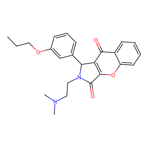 2-(2-dimethylaminoethyl)-1-(3-propoxyphenyl)-1H-chromeno[2,3-c]pyrrole-3,9-dione structure