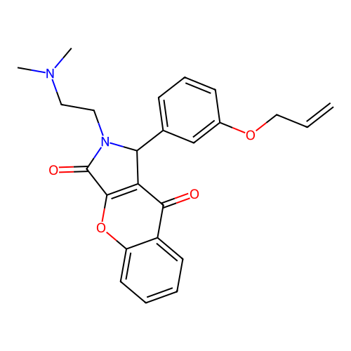 2-(2-dimethylaminoethyl)-1-(3-prop-2-enoxyphenyl)-1H-chromeno[2,3-c]pyrrole-3,9-dione structure