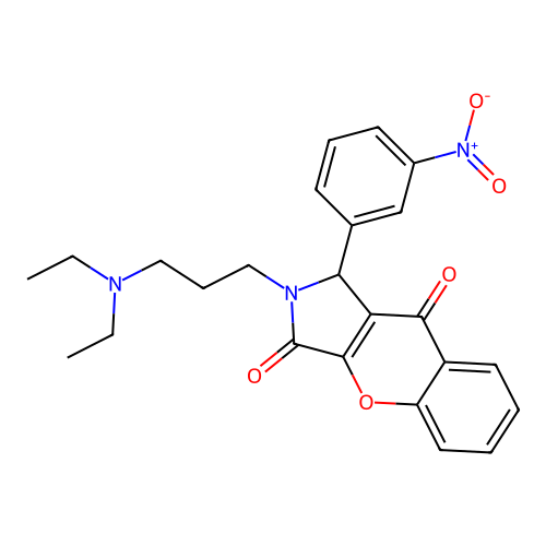 2-(3-(diethylamino)propyl)-1-(3-nitrophenyl)-1,2-dihydrochromeno[2,3-c]pyrrole-3,9-dione structure