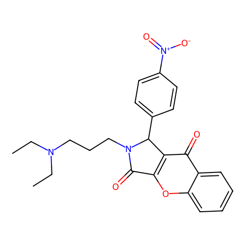 2-(3-(diethylamino)propyl)-1-(4-nitrophenyl)-1,2-dihydrochromeno[2,3-c]pyrrole-3,9-dione structure
