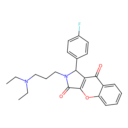 2-(3-(diethylamino)propyl)-1-(4-fluorophenyl)-1,2-dihydrochromeno[2,3-c]pyrrole-3,9-dione structure
