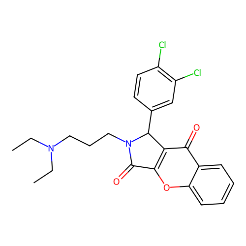 1-(3,4-dichlorophenyl)-2-[3-(diethylamino)propyl]-1H-chromeno[2,3-c]pyrrole-3,9-dione structure