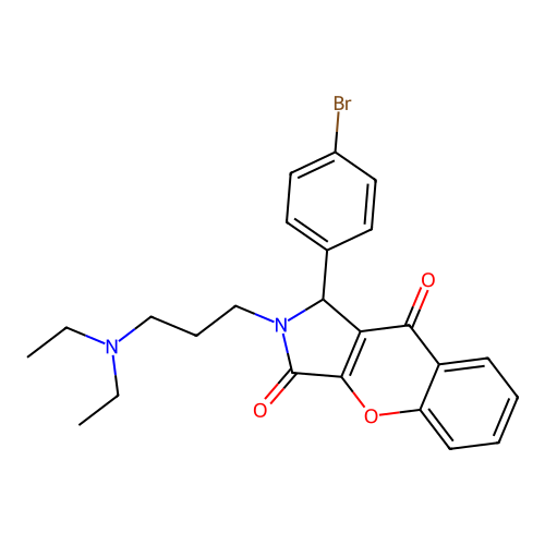1-(4-bromophenyl)-2-[3-(diethylamino)propyl]-1,2-dihydrochromeno[2,3-c]pyrrole-3,9-dione structure