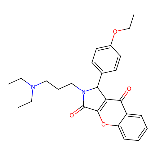 2-(3-(diethylamino)propyl)-1-(4-ethoxyphenyl)-1,2-dihydrochromeno[2,3-c]pyrrole-3,9-dione structure
