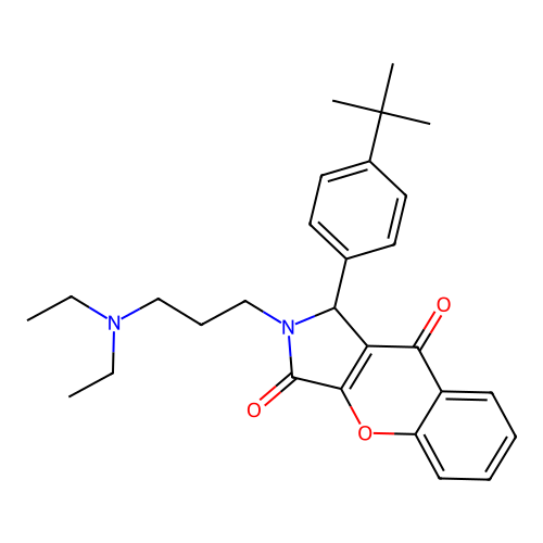1-(4-tert-butylphenyl)-2-[3-(diethylamino)propyl]-1,2-dihydrochromeno[2,3-c]pyrrole-3,9-dione structure