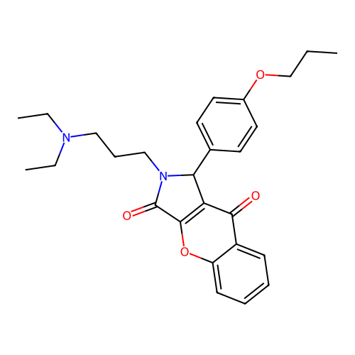 2-[3-(diethylamino)propyl]-1-(4-propoxyphenyl)-1,2-dihydrochromeno[2,3-c]pyrrole-3,9-dione structure