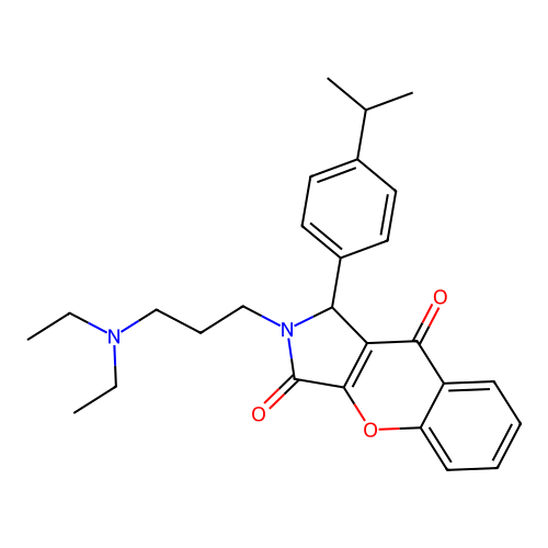 2-[3-(diethylamino)propyl]-1-[4-(propan-2-yl)phenyl]-1,2-dihydrochromeno[2,3-c]pyrrole-3,9-dione structure