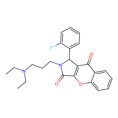 2-[3-(diethylamino)propyl]-1-(2-fluorophenyl)-1,2-dihydrochromeno[2,3-c]pyrrole-3,9-dione structure