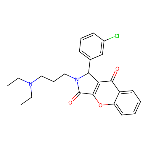 1-(3-chlorophenyl)-2-(3-(diethylamino)propyl)-1,2-dihydrochromeno[2,3-c]pyrrole-3,9-dione structure