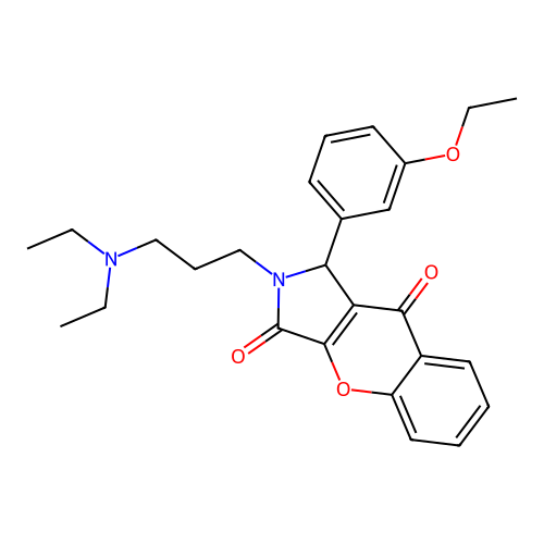 2-[3-(diethylamino)propyl]-1-(3-ethoxyphenyl)-1,2-dihydrochromeno[2,3-c]pyrrole-3,9-dione structure