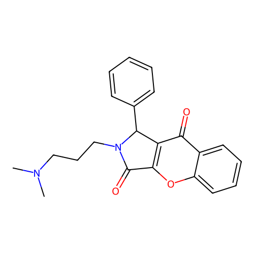 2-[3-(Dimethylamino)propyl]-1-phenyl-1,2-dihydrochromeno[2,3-c]pyrrole-3,9-dione structure