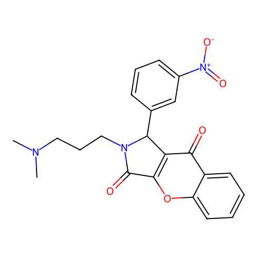 2-(3-(dimethylamino)propyl)-1-(3-nitrophenyl)-1,2-dihydrochromeno[2,3-c]pyrrole-3,9-dione structure