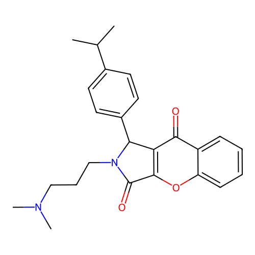 2-[3-(dimethylamino)propyl]-1-(4-propan-2-ylphenyl)-1H-chromeno[2,3-c]pyrrole-3,9-dione structure