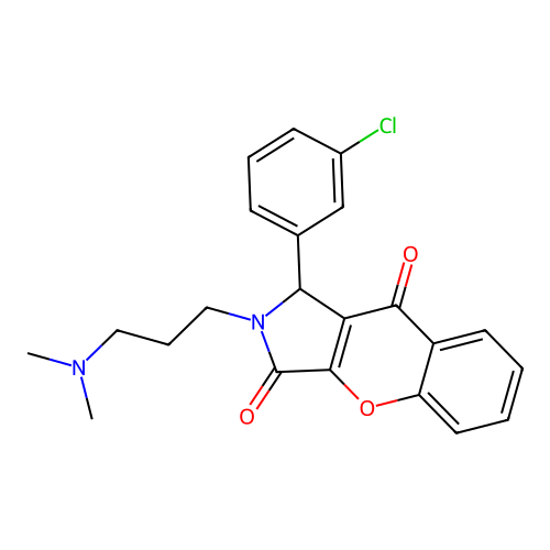 1-(3-chlorophenyl)-2-[3-(dimethylamino)propyl]-1H-chromeno[2,3-c]pyrrole-3,9-dione structure