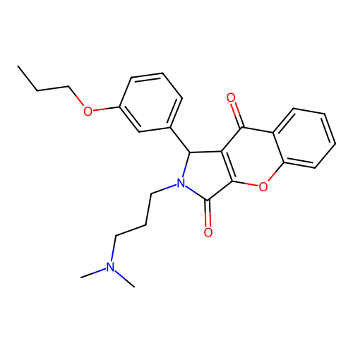 2-[3-(dimethylamino)propyl]-1-(3-propoxyphenyl)-1,2-dihydrochromeno[2,3-c]pyrrole-3,9-dione structure