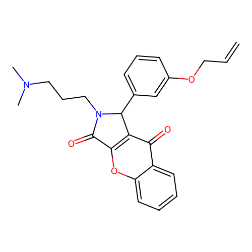 2-[3-(dimethylamino)propyl]-1-(3-prop-2-enoxyphenyl)-1H-chromeno[2,3-c]pyrrole-3,9-dione structure