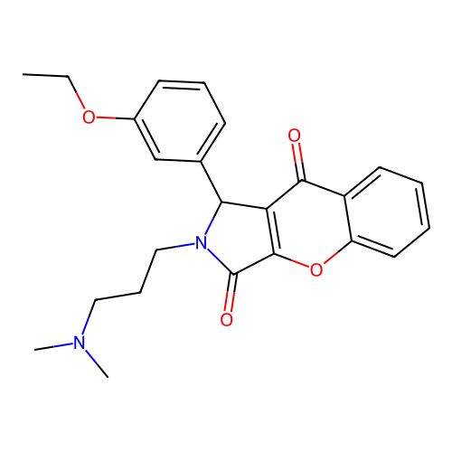 2-[3-(dimethylamino)propyl]-1-(3-ethoxyphenyl)-1,2-dihydrochromeno[2,3-c]pyrrole-3,9-dione structure