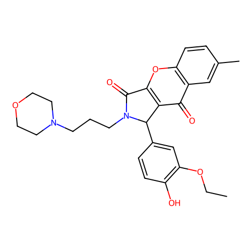 1-(3-ethoxy-4-hydroxyphenyl)-7-methyl-2-[3-(morpholin-4-yl)propyl]-1,2-dihydrochromeno[2,3-c]pyrrole-3,9-dione structure