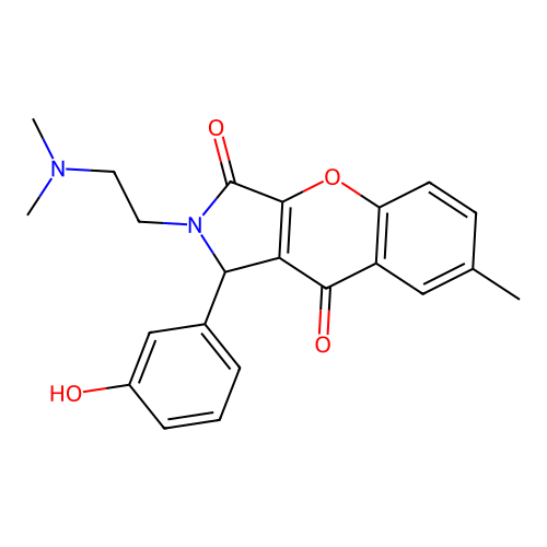 2-[2-(dimethylamino)ethyl]-1-(3-hydroxyphenyl)-7-methyl-1,2-dihydrochromeno[2,3-c]pyrrole-3,9-dione structure