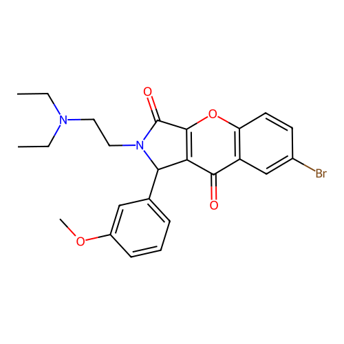 7-bromo-2-(2-diethylaminoethyl)-1-(3-methoxyphenyl)-1H-chromeno[2,3-c]pyrrole-3,9-dione structure