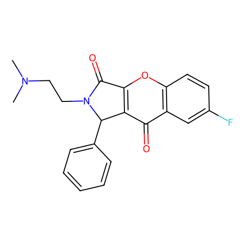 2-(2-(dimethylamino)ethyl)-7-fluoro-1-phenyl-1,2-dihydrochromeno[2,3-c]pyrrole-3,9-dione structure