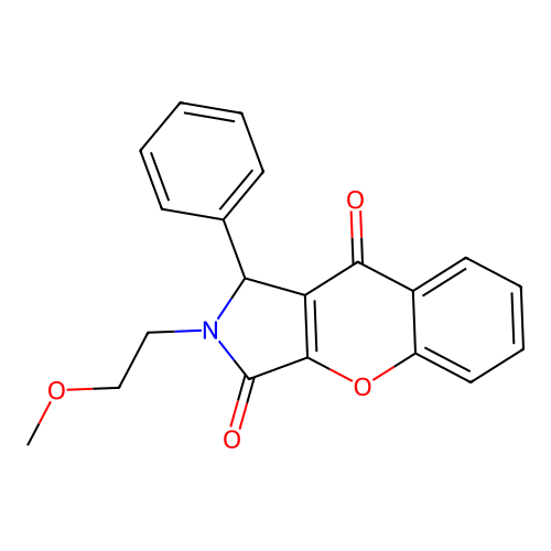 2-(2-Methoxyethyl)-1-phenyl-1,2-dihydrochromeno[2,3-c]pyrrole-3,9-dione structure