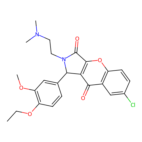 7-chloro-2-[2-(dimethylamino)ethyl]-1-(4-ethoxy-3-methoxyphenyl)-1,2-dihydrochromeno[2,3-c]pyrrole-3,9-dione structure