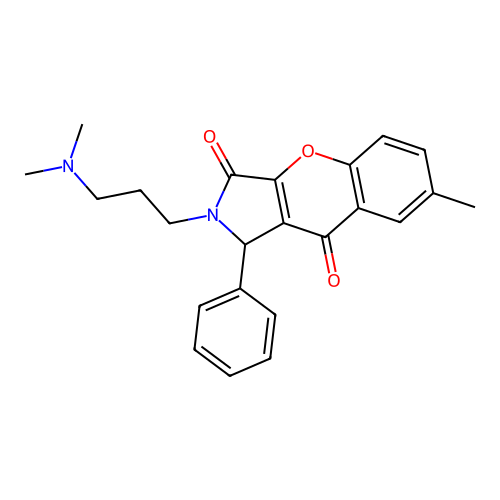 2-[3-(dimethylamino)propyl]-7-methyl-1-phenyl-1,2-dihydrochromeno[2,3-c]pyrrole-3,9-dione structure