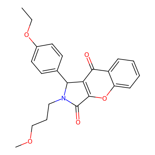 1-(4-ethoxyphenyl)-2-(3-methoxypropyl)-1,2-dihydrochromeno[2,3-c]pyrrole-3,9-dione structure