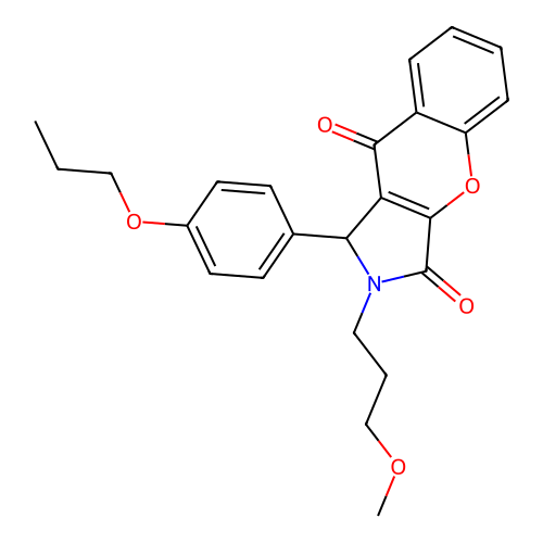 2-(3-methoxypropyl)-1-(4-propoxyphenyl)-1,2-dihydrochromeno[2,3-c]pyrrole-3,9-dione structure