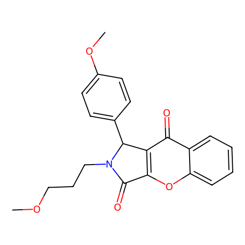 1-(4-methoxyphenyl)-2-(3-methoxypropyl)-1,2-dihydrochromeno[2,3-c]pyrrole-3,9-dione structure