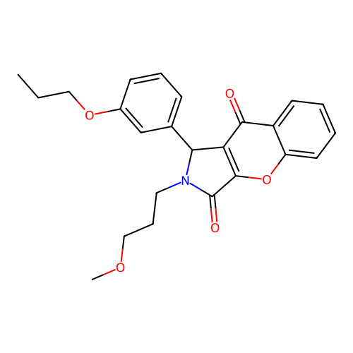 2-(3-methoxypropyl)-1-(3-propoxyphenyl)-1,2-dihydrochromeno[2,3-c]pyrrole-3,9-dione structure